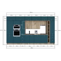 Bucatarie ZONE B COMBI 420 FRONT PAL K002 / decor 0244 Bucatarie ZONE B COMBI 420 FRONT PAL K002 / decor 0244